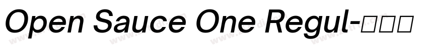 Open Sauce One Regul字体转换